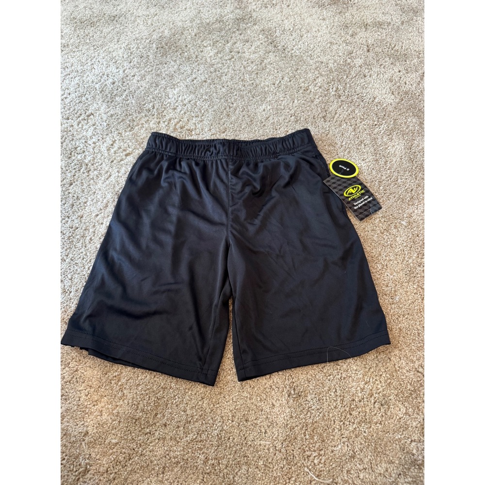 Athletic Works Boys Black Performance Shorts Size L 10-12 NWT Gym Sports